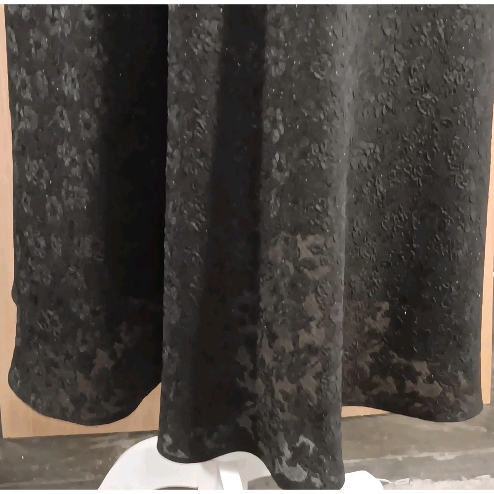 Evan Picone Dress Size 16 Black‎ Floral Lacey Fit And Flare Shimmery - Picture 3 of 7